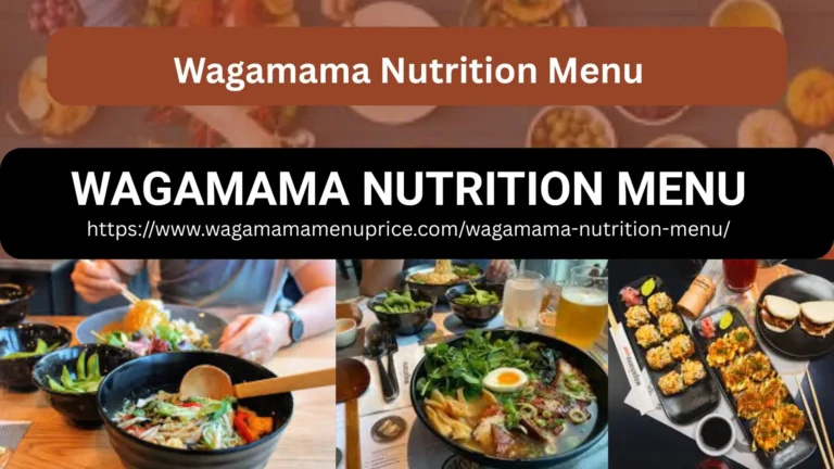 WAGAMAMA NUTRTION